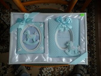 SLEVA PRODÁM ALBUM + RÁMEČEK PRO NAROZENÍ KLUKA