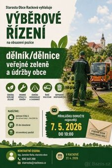Údržba veřejné zeleně v obci Racková HPP nebo brigáda