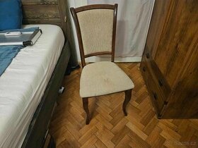 Casarredo Jídelní čalouněná židle, barva třešeň, béžový pota