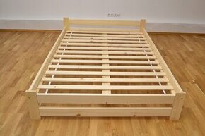 Nová postel 180x200 cm borovice + rošt