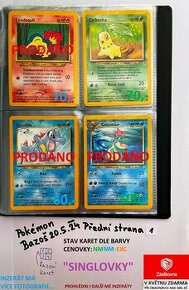 Kusové Pokémon VINTAGE karty (KARTY STARÉ PŘES 20LET)(3)