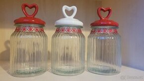 3 x skleněná dóza - 1L - 1