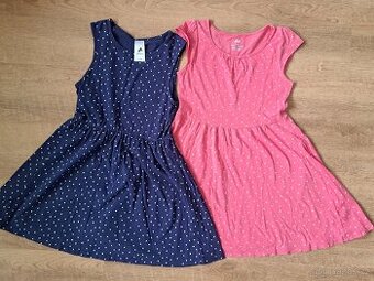 Šaty zn. H&M a C&A, vel. 128 – pěkný stav