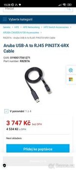 39579A  HP E3800 3M  Stacking Cable  5184-6422 Rev R  Made i