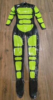 Latexovy catsuit - čierna - zelená - S