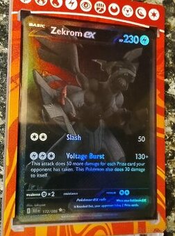 Pokémon vzácná karta TCG Zekrom Ex 172/86 Black Bolt