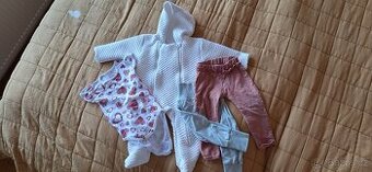 Overal na ještě nechodící dítě, kalhoty a body - velikost 80