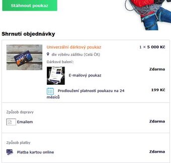 Voucher na zážitek Adrop.cz