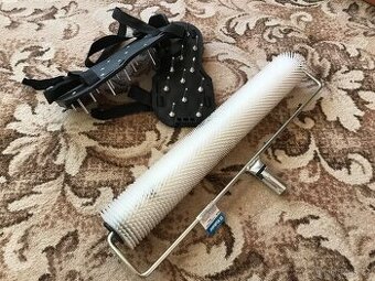 Válec a boty na vylévání podlahy