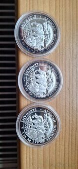 3x 1oz stříbrná mince African Wildlife Elephant 2013