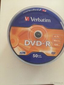 DVD-R, 4.7 GB, 50 kusů