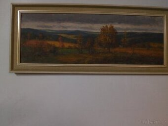 Obraz krajiny  Karel Balíček 31.10.1904- Chrast