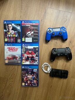 PS4 dualshock ovladače + hry