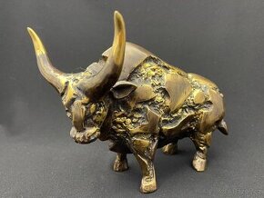 Socha bronz/mosaz Lava Bull