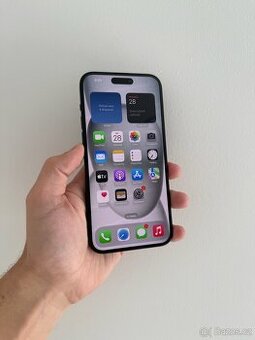 ZÁNOVNÍ APPLE IPHONE 15 PLUS 128GB-ČERNÝ 100% BATERIE,ZÁRUKA