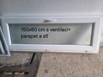 Okno 150x60 cm s ventilací