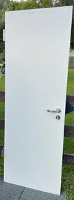 Dveře z masivu se zámkem a nerezovým kováním 735 x 2090 mm
