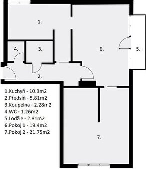 Prodej bytu 2+1 Poděbrady