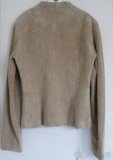 Kožená semišová bunda/sako Esprit, vel. 36/38, barva nude