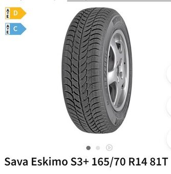 Sava Eskimo S3+ 165/70 r14 - zimní