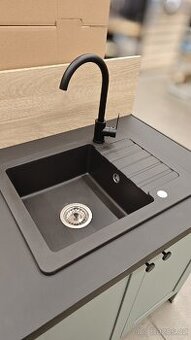 Granitový dřez + baterie, sifon – celý set