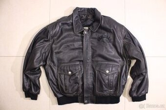 Pánská luxusní kožená bunda bomber Uncle Sam XL