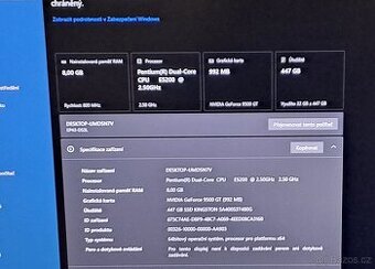 Intel Pentium Dual Core E5200/2,5GHZ, RAM 8GB