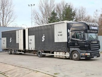 Scania R 480+PŘÍVĚS FIPOCAR, TANDEMOVÁ PRŮJEZDNÁ SOUPRAVA, 3