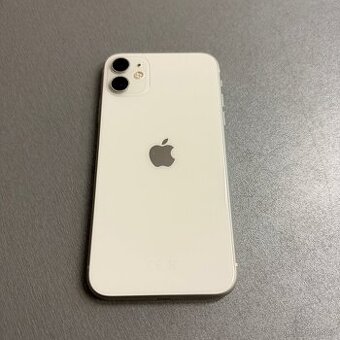 iPhone 11 64GB bílý, 100% baterie, rok záruka