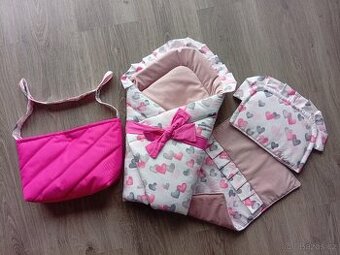 Souprava pro panenky do kočárku "vafle"