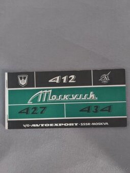 Originální servisní/uživatelskou příručku k vozům Moskvich