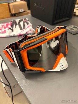 Brýle Pitcha SAVAGE orange/white - silver mirrored