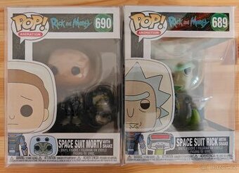 Space suit Morty + Space suit Rick Funko POP