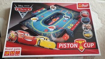 Dětská stolní závodní společenská hra Cars 3 - Piston cup