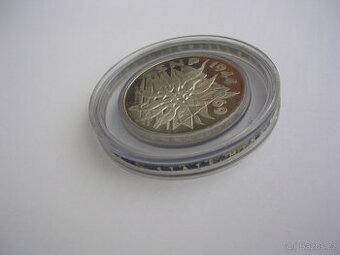 Ag minca 25 Kčs 1969 25.výročie SNP PROOF plamene