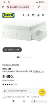 IKEA brimnes rám postele