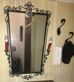 Kovany lustr + zrcadlo + 2x vesak