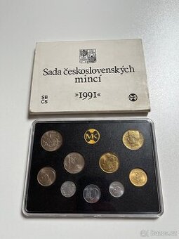 Sada československých mincí 1991