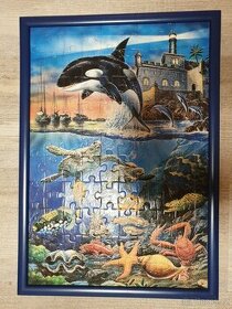 Zarámované svítící (luminiscenční) puzzle - pobřeží