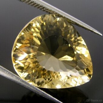 Citrín-kapka, concave - 17,33 ct. - 1