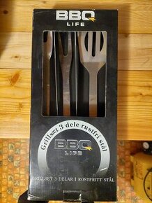 Grilovací nářadí set nový nerezový