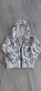 Krémová mikina s kapucí na zip Disney vel. 86