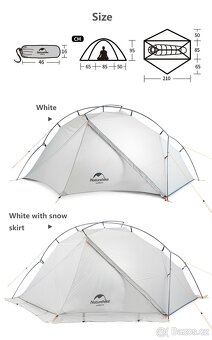 ultralehký ultralight 1kg stan Naturehike VIK 1,15D nylon - 1