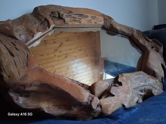 Teakové zrcadlo masiv