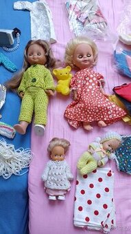 stare panenky a oblečky s doplnky