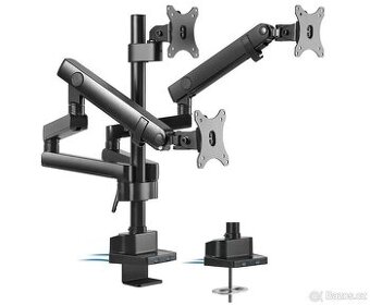 Držák na 3 monitory - AlzaErgo Arm T10B Essential USB
