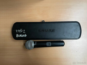SHURE dvoukanálový přijímač + ruční mikrofon, kapesní vysíl