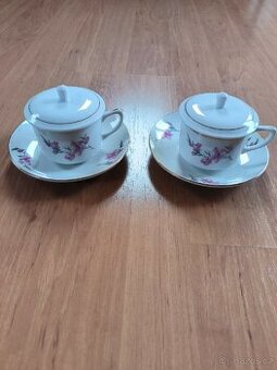 retro hrníček čajová souprava