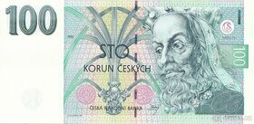Chybotisk 100 Kč 1995 serie B28,obrácený vodoznakHledaná