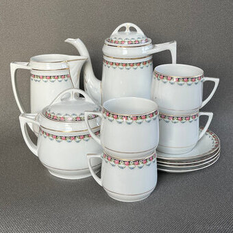 Starožitný porcelánový servis pro 4 osoby